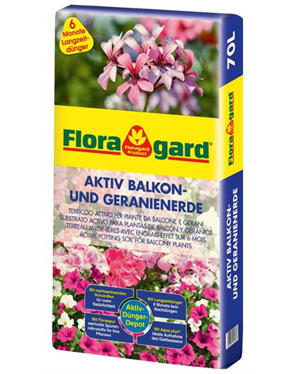 Floragard Aktiv Balkon- und Geranienerde 70l