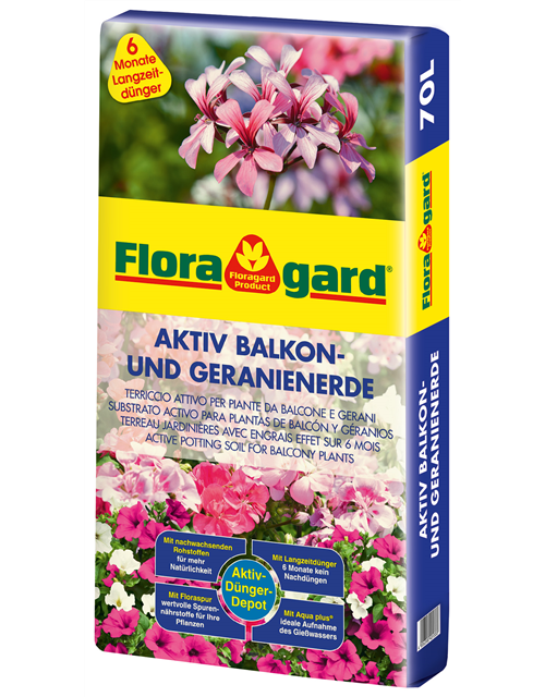 Floragard Aktiv Balkon- und Geranienerde 70l