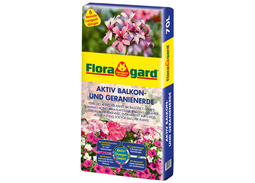 Floragard Aktiv Balkon- und Geranienerde 70l