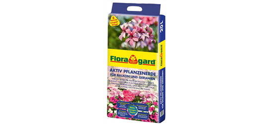 Floragard Aktiv Pflanzenerde für Balkon und Geranien