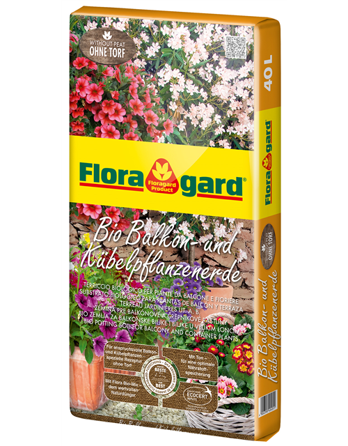 Floragard Bio Balkon- und Kübelpflanzenerde ohne Torf