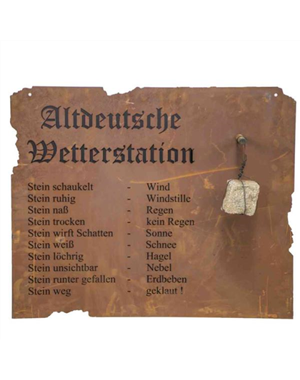 H.G-Deko Altdeutsche Wetterstation zum Hängen 80 x 70cm