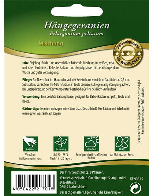 Hängegeraniensamen