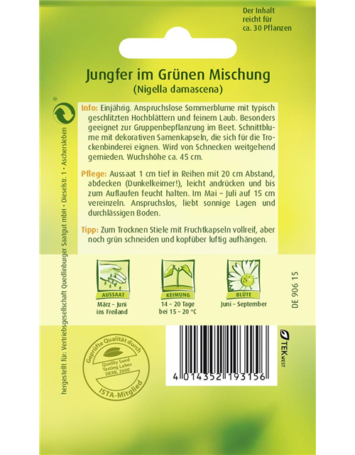 Jungfer im Grünen-Samen