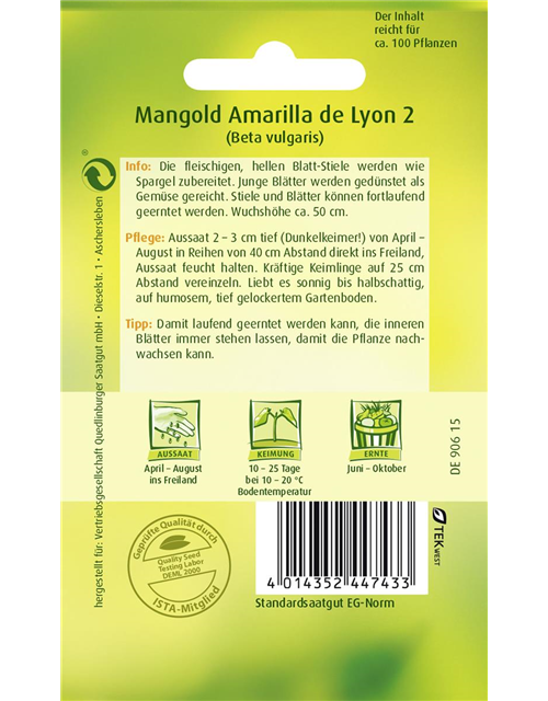 Mangoldsamen 'Amarilla de Lyon 2'