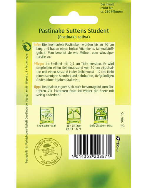 Pastinakensamen 'Suttens Student'