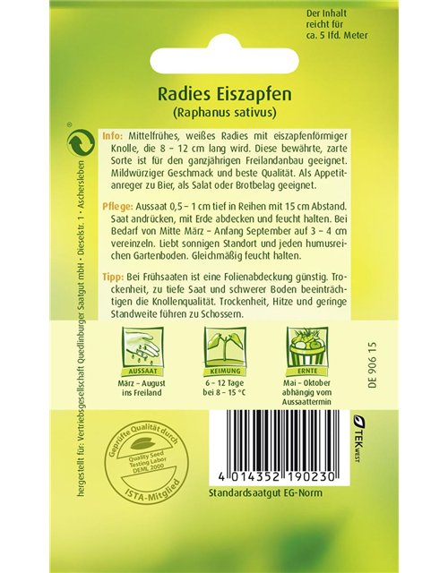 Radieschensamen 'Eiszapfen'