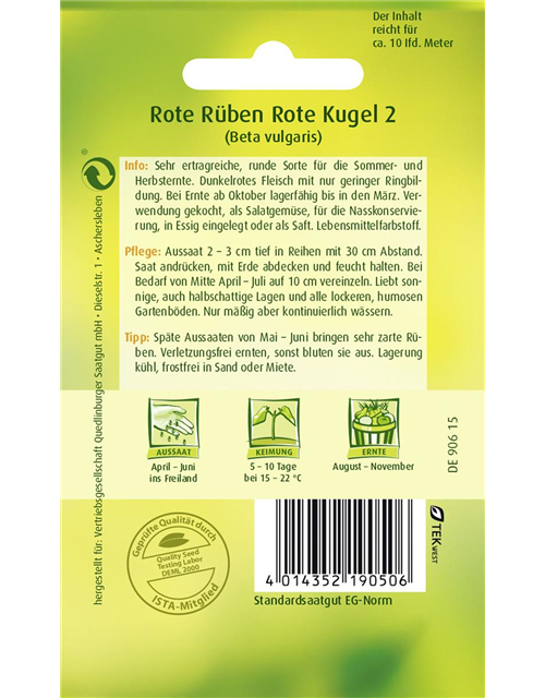 Rote Beete-Samen 'Rote Kugel 2'