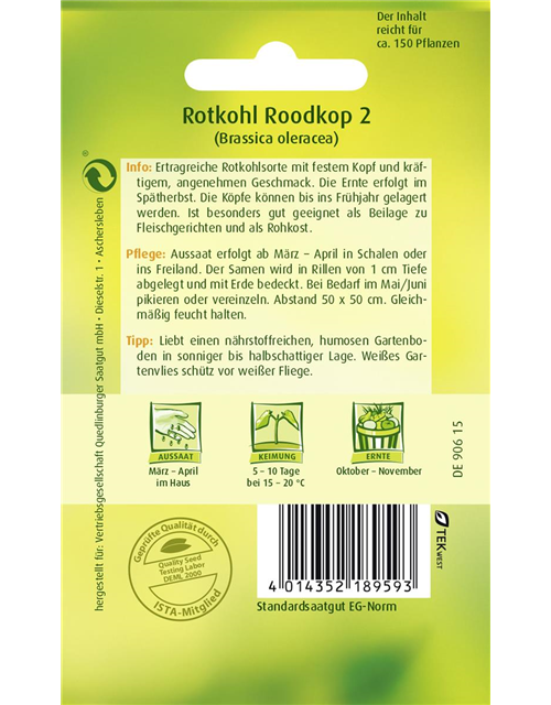 Rotkohlsamen 'Roodkop'