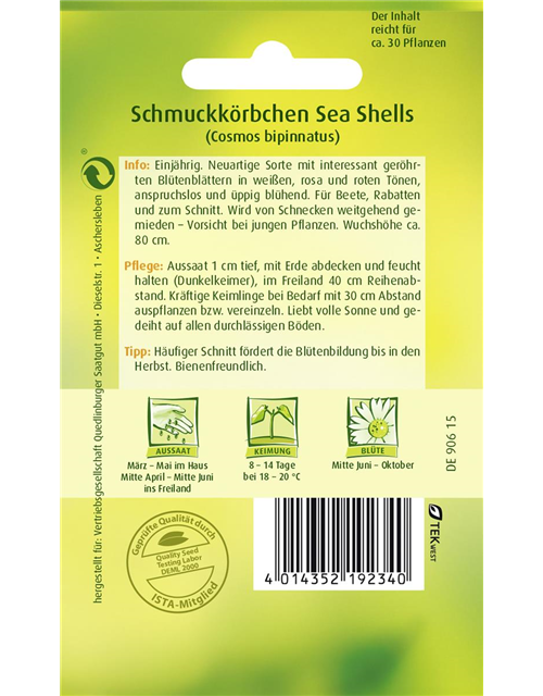 Schmuckkörbchensamen 'Sea Shells'