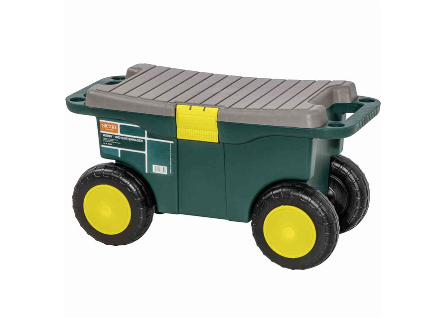 Siena Garden Gartenkarre Hobby- und Gartenwagen 55x30x27 cm grün und grau Kunststoff