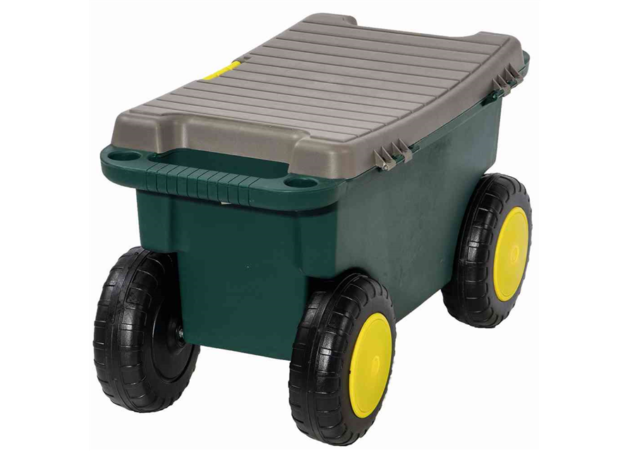 Siena Garden Gartenkarre Hobby- und Gartenwagen 55x30x27 cm grün und grau Kunststoff