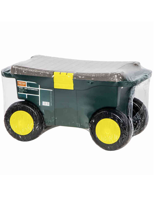 Siena Garden Gartenkarre Hobby- und Gartenwagen 55x30x27 cm grün und grau Kunststoff