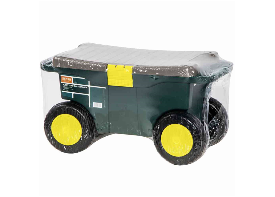 Siena Garden Gartenkarre Hobby- und Gartenwagen 55x30x27 cm grün und grau Kunststoff