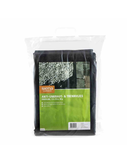 Siena Garden Anti-Unkrautvlies 1,5x10m, 100g schwarz