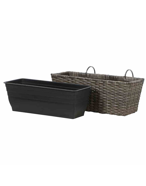 Siena Garden Balkonkasten Vio 50x19x22,5 cm grau