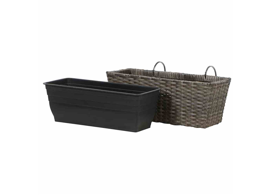 Siena Garden Balkonkasten Vio 50x19x22,5 cm grau