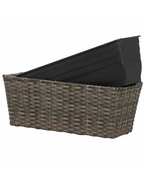 Siena Garden Balkonkasten Vio 50x19x22,5 cm grau