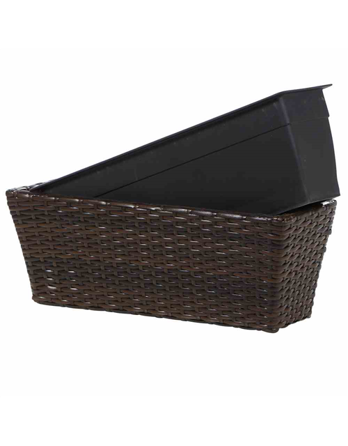 Siena Garden Balkonkasten Vio 50x19x22,5 cm mocca