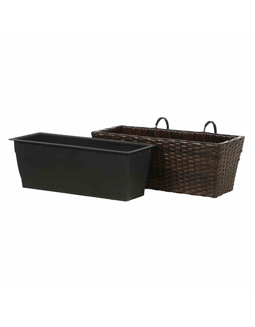 Siena Garden Balkonkasten Vio 50x19x22,5 cm mocca