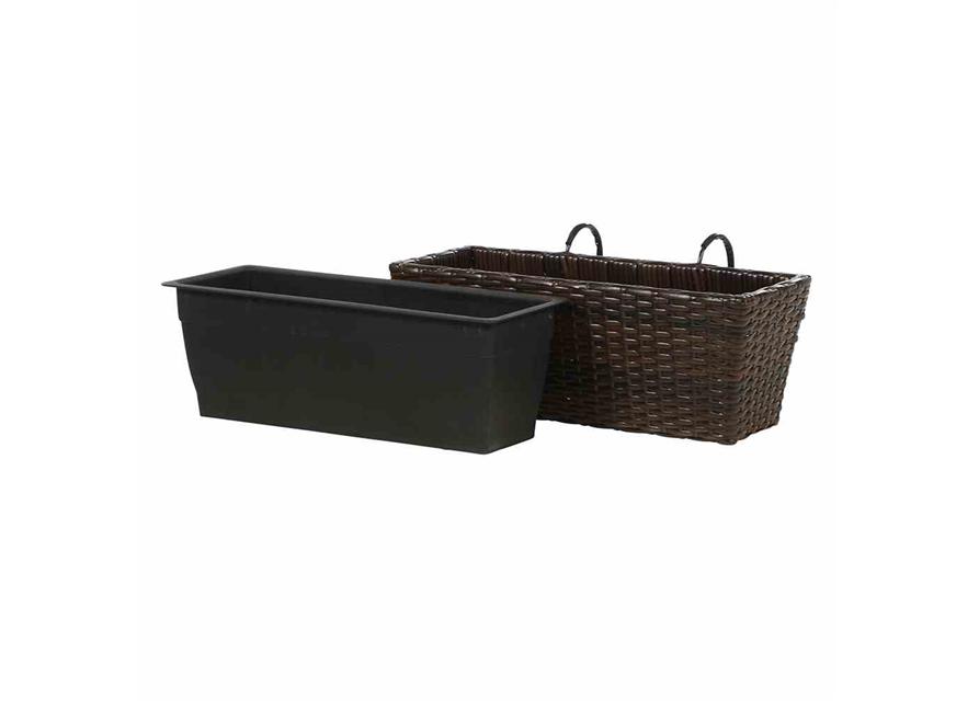 Siena Garden Balkonkasten Vio 50x19x22,5 cm mocca