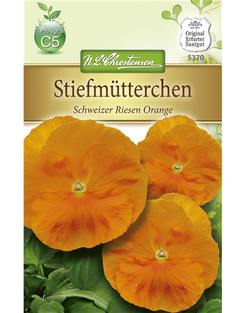 Stiefmütterchensamen 'Schweizer Riesen Orange Sonne'