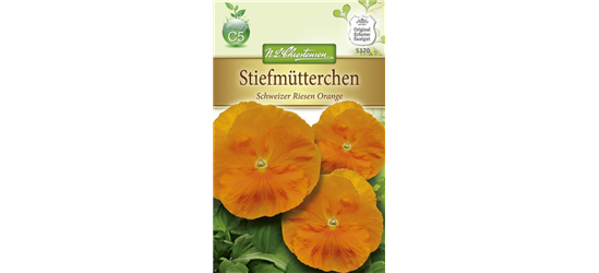 Stiefmütterchensamen 'Schweizer Riesen Orange Sonne'