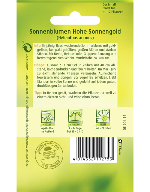 Sonnenblumensamen 'Hohe Sonnengold'