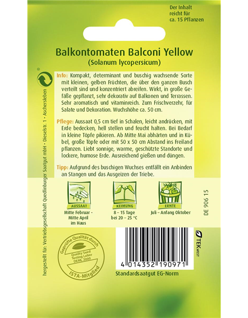 Tomatensamen 'Balconi Yellow'