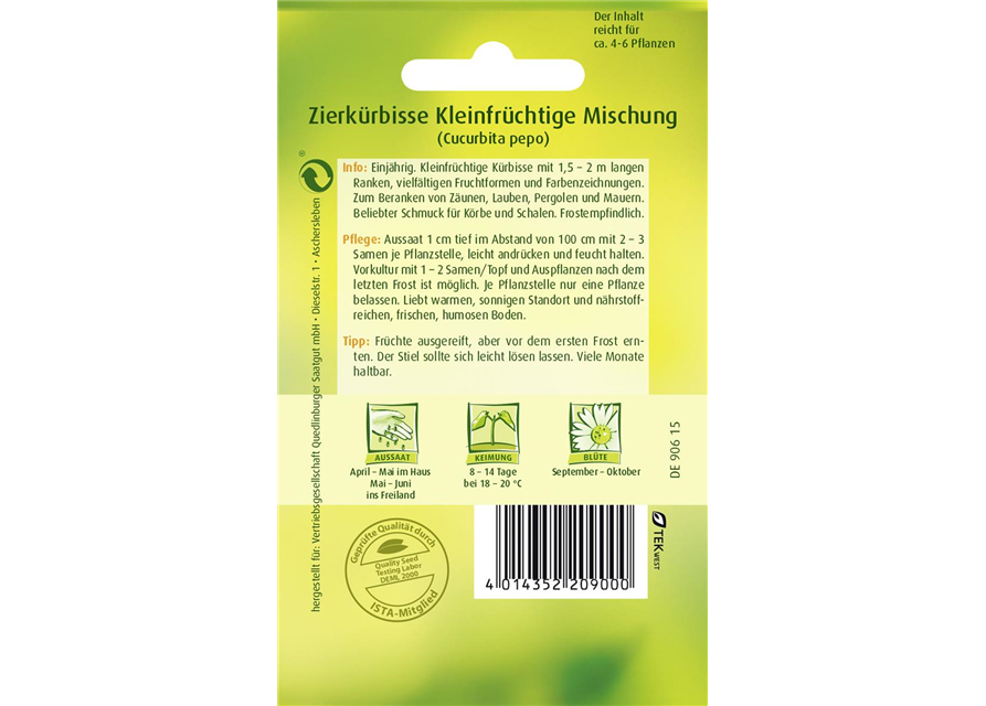 Zierkürbissamen 'Kleinfruchtige Mischung'