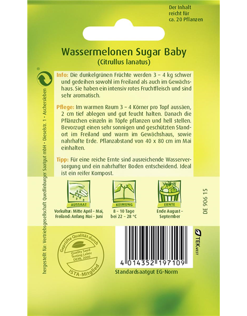 Wassermelonensamen 'Sugar Baby'