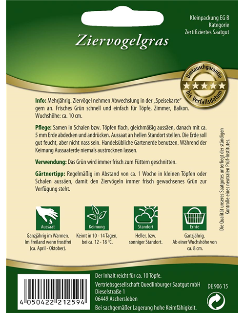 Ziervogelgrassamen