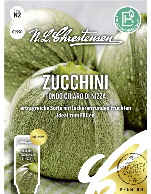 Zucchinisamen 'Tondo chiaro di Nizza'