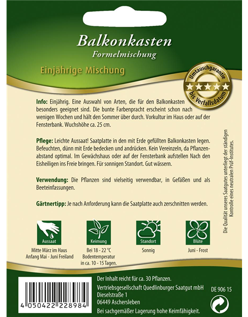 Balkonkastenmischung-Samen