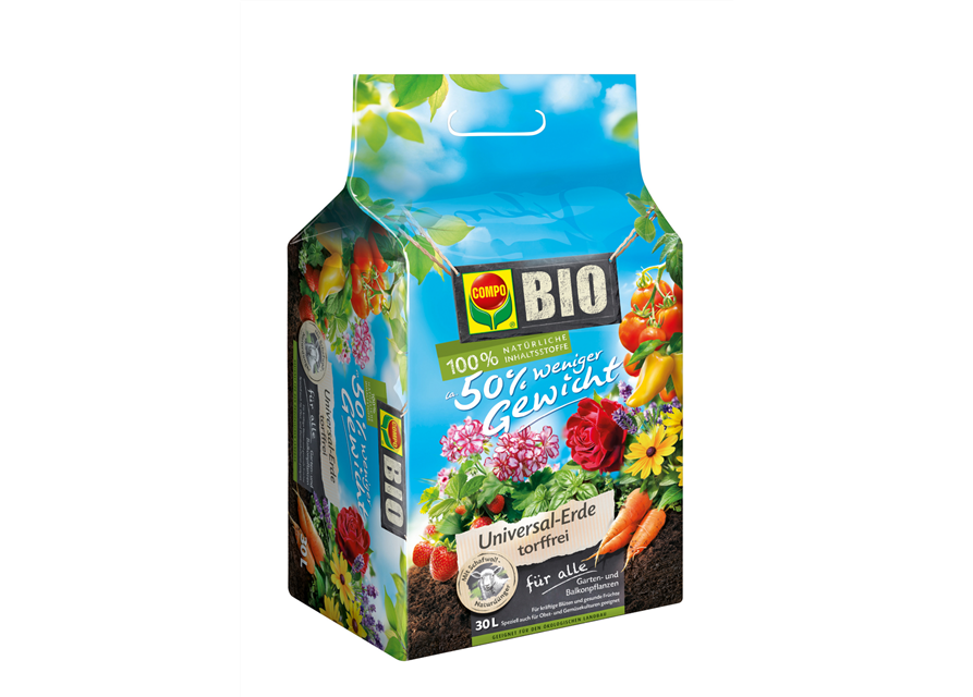 Compo BIO Universal-Erde torffrei 50 % Gewicht m. Schafwolle