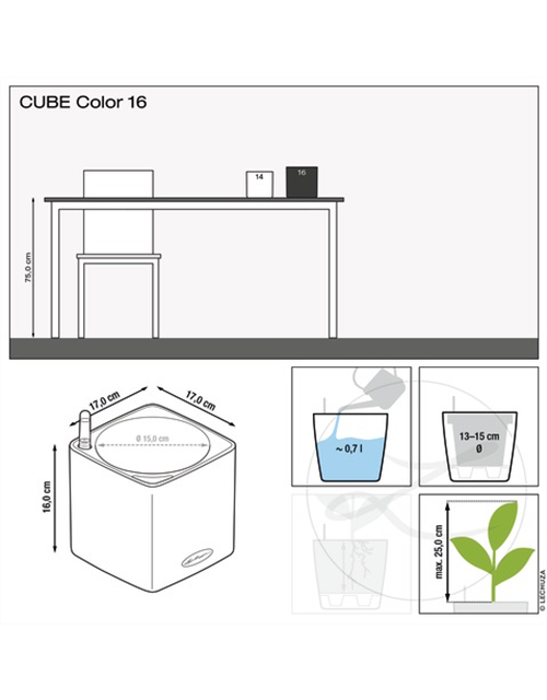 LECHUZA CUBE Color 16 