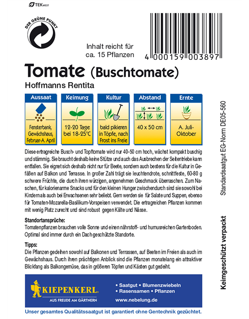 Buschtomate 'Hoffmanns Rentita'