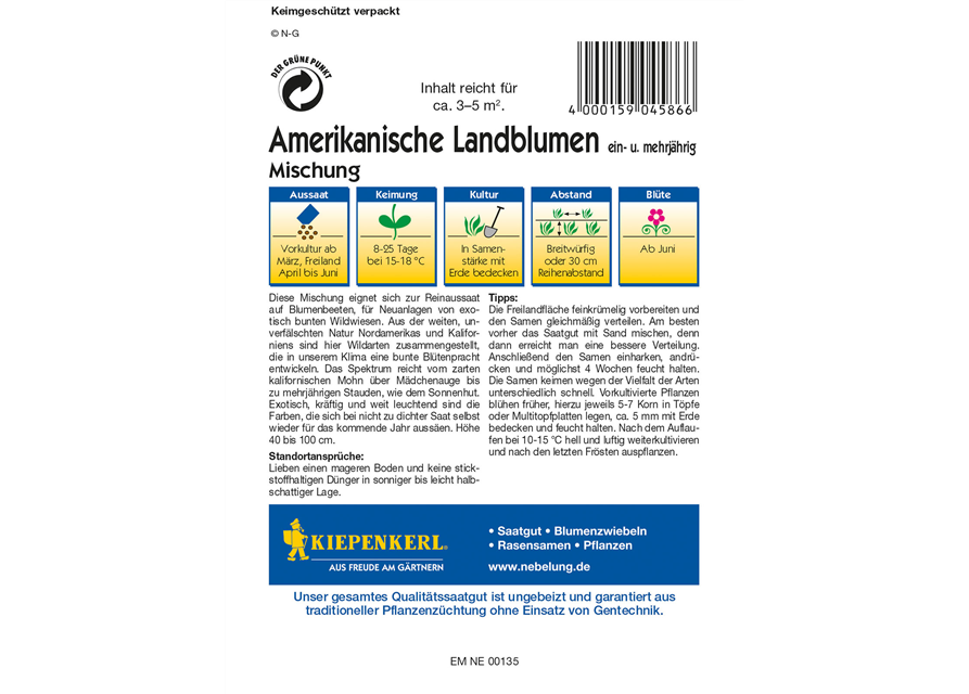 Amerikanische Landblumenmischung