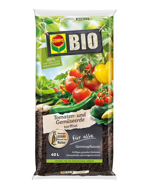 Compo BIO Tomaten- und Gemüseerde torffrei 