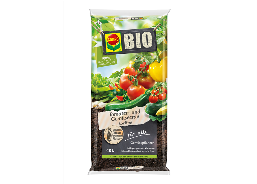 Compo BIO Tomaten- und Gemüseerde torffrei 