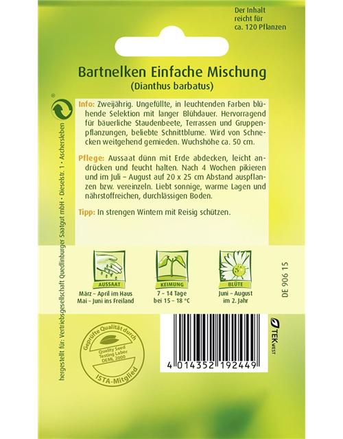 Bartnelkensamen 'Einfache Mischung'