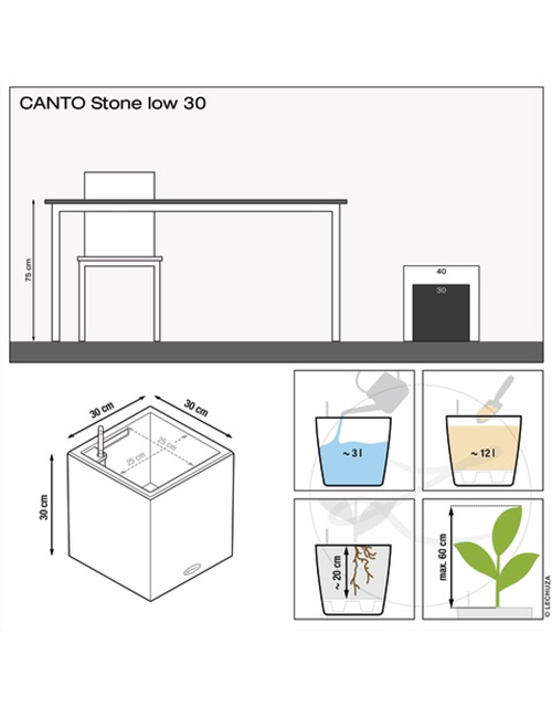 LECHUZA CANTO Stone 30 low