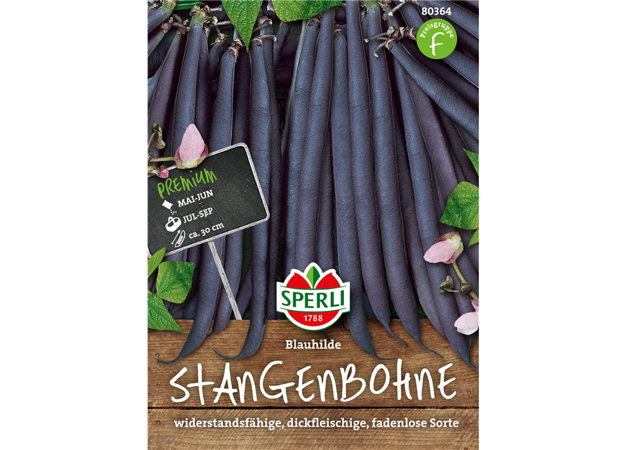 Stangen-Bohne 'Blauhilde'