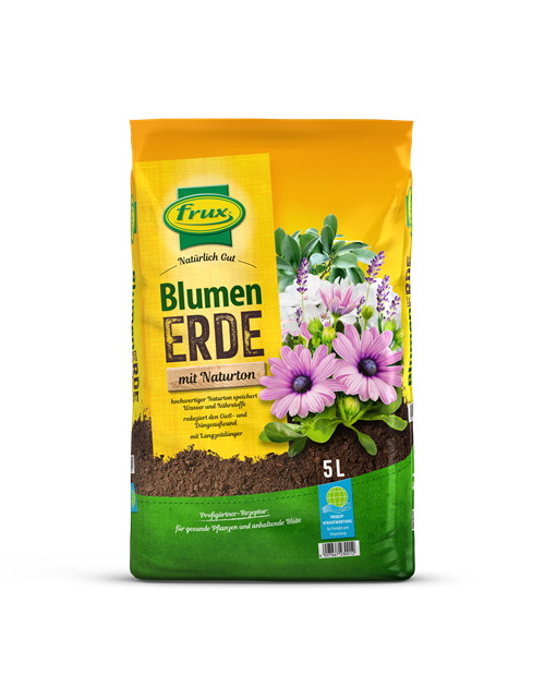 frux Blumenerde mit Naturton