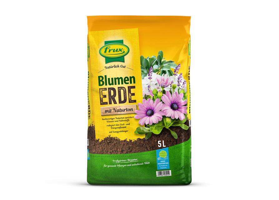 frux Blumenerde mit Naturton